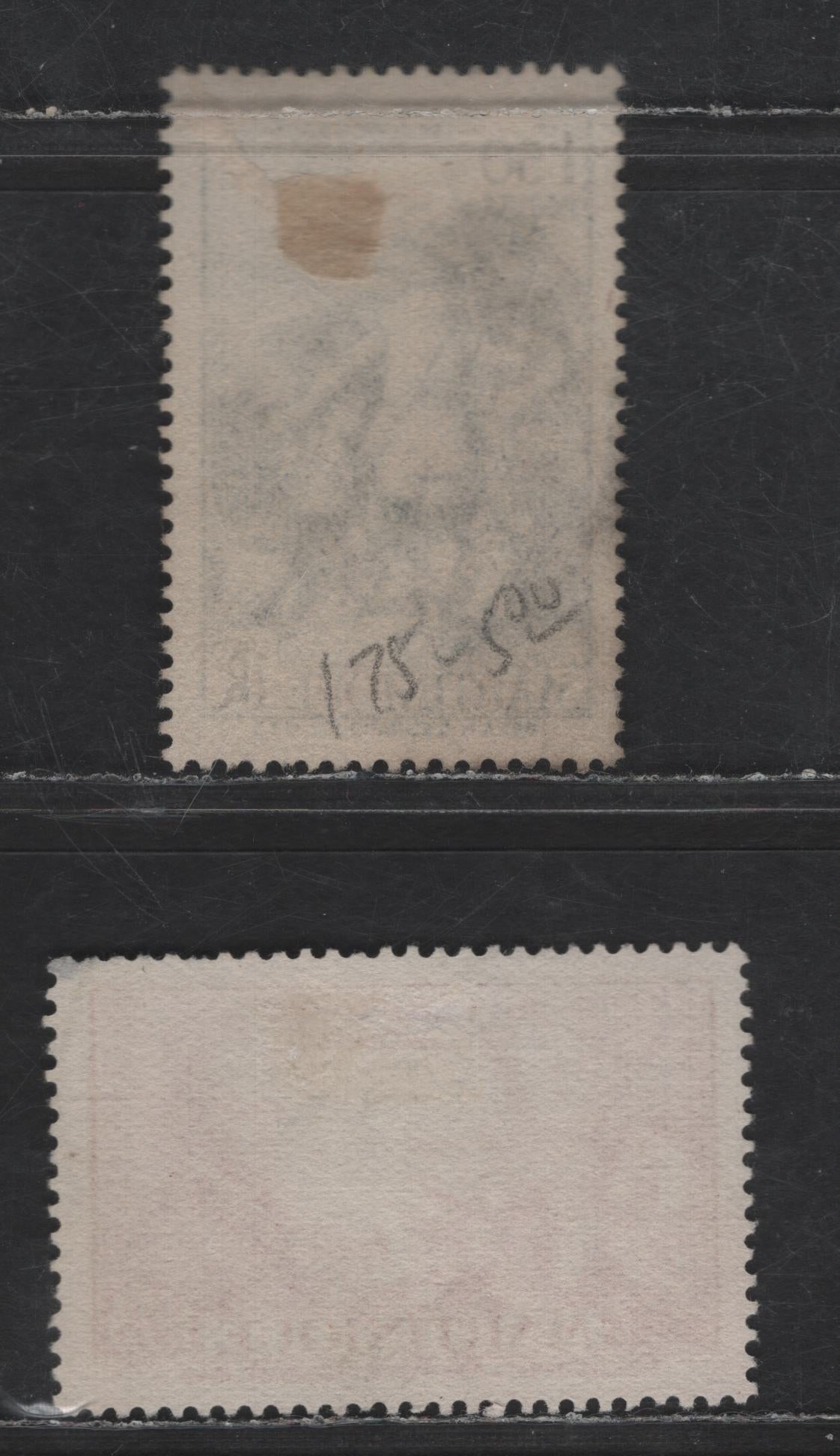 Lot 181 Martinique SC#175-176 1.50fr - 1.75fr Ultramarine - Lilac Rose Landing of Belain d'Esnambuc - Freed Slaves Paying Homage, 1935 Tercentenary of French Possessions in West Indies Issue, 2 Very Fine Used Singles