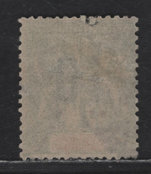Lot 25 Anjouan SC#30b 10c on 1fr Bronze on Straw Navigation & Commerce, 1912 Surcharged Navigation & Commerce Issue, A Fine Used Single, 2.75mm Between 1 & 0
