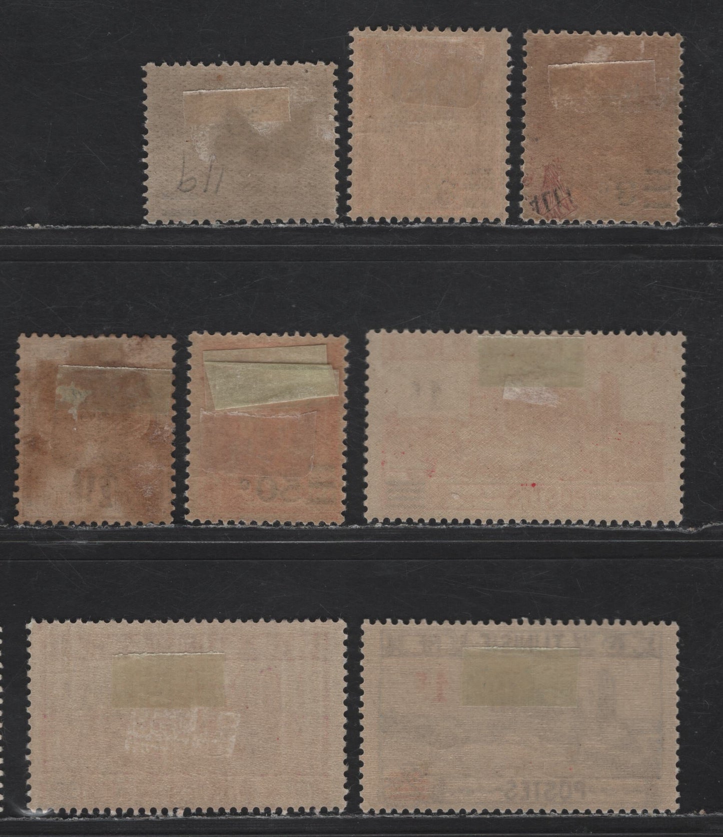 Lot 146 Tunisia SC#60, 72, 115, 119, 150-152 40c on 2fr - 1fr on 2.25fr Dull Violet - Ultramarine Coat of Arms - Roman Amplitheater, El Djem, 1908-1941 Surcharged Issue, 8 F/VFOG & Unused Singles, Small Amount of Gum On #160