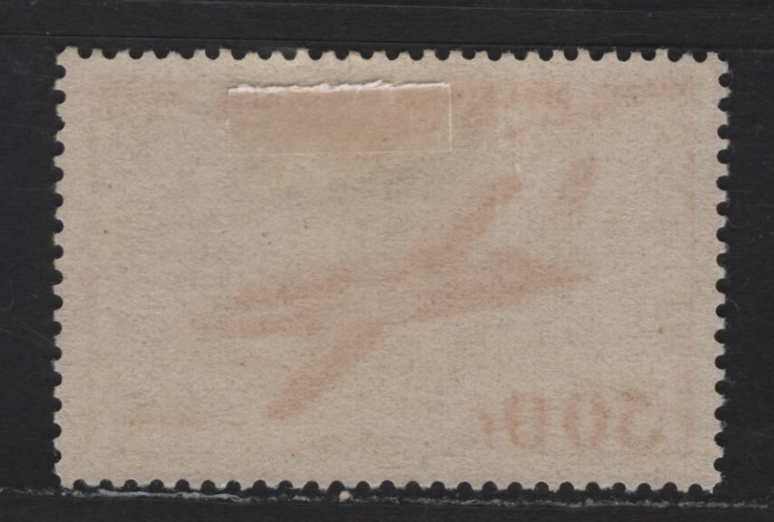 Lot 198 France SC#C31 500fr Carmine & Orange Jet Plane, Mystere IV, 1954 Airmail Issue, A VFOG Single, Very Low Fluorescent Paper