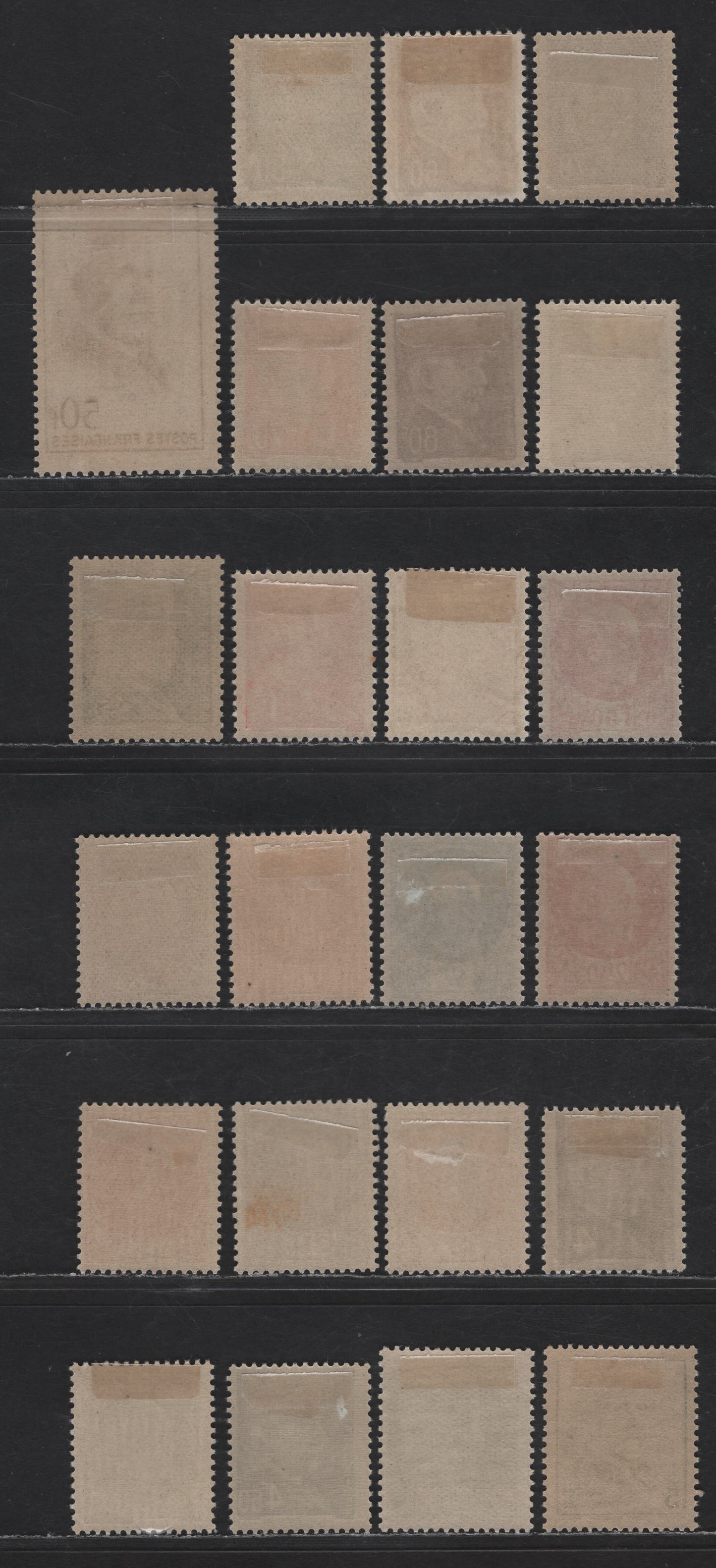 Lot 210 France SC#427-451 20c - 50fr Lilac - Black Marshal Petain, 1941-1942 Marshal Petain Definitive Issue, 21 VFOG Singles