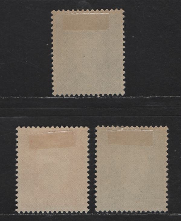 Lot 183 France SC#Unlisted 25c - 2.50fr Green - Deep Ultramarine Marianne, 1945 Photogravure Pictorial Issue, 3 F/VFOG Singles, Unissued, Printed In England, Footnoted In Scott