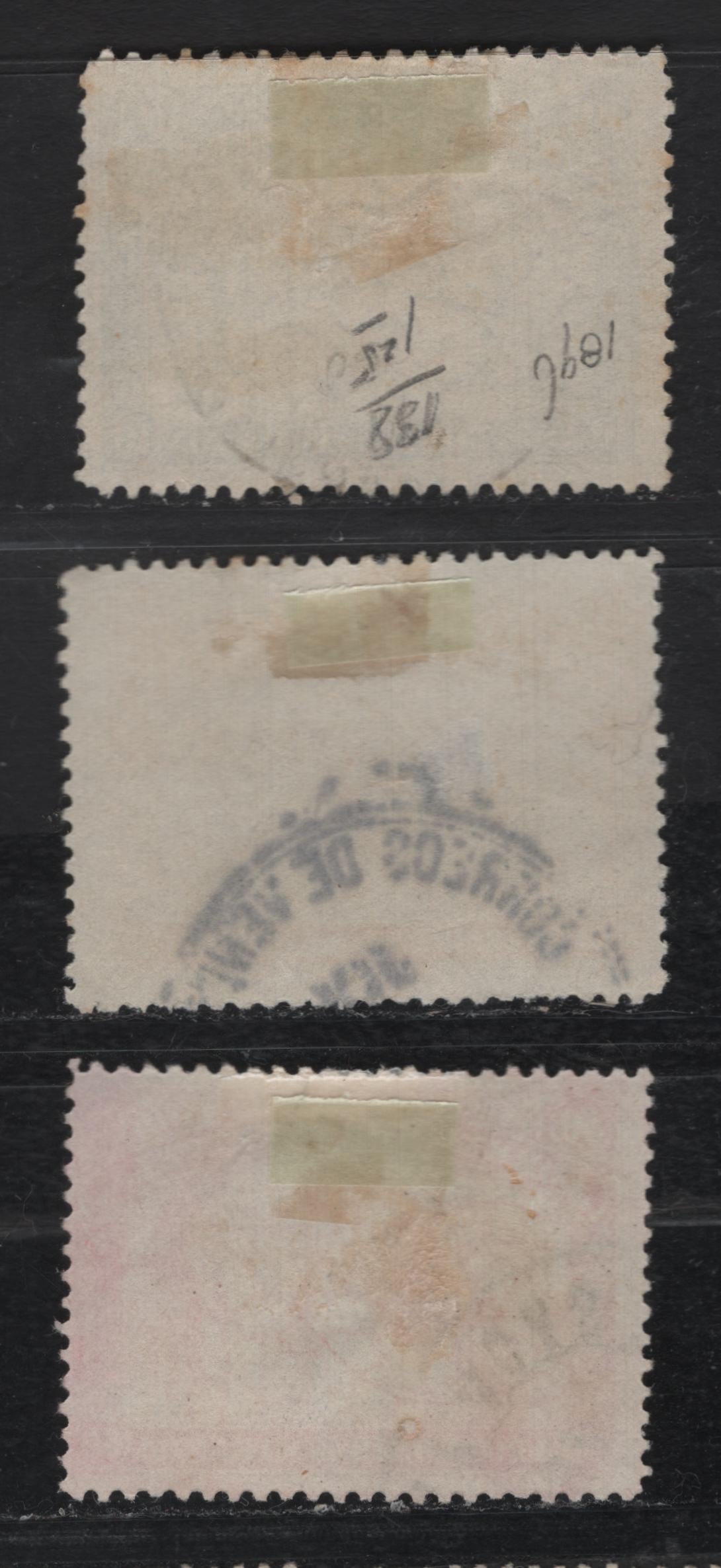 Lot 184 Venezuela SC#138-140 10c, 25c & 50c Blue, Yellow & Rose Red De Miranda, 1896 De Miranda Issue, 3 F/VFOG Singles