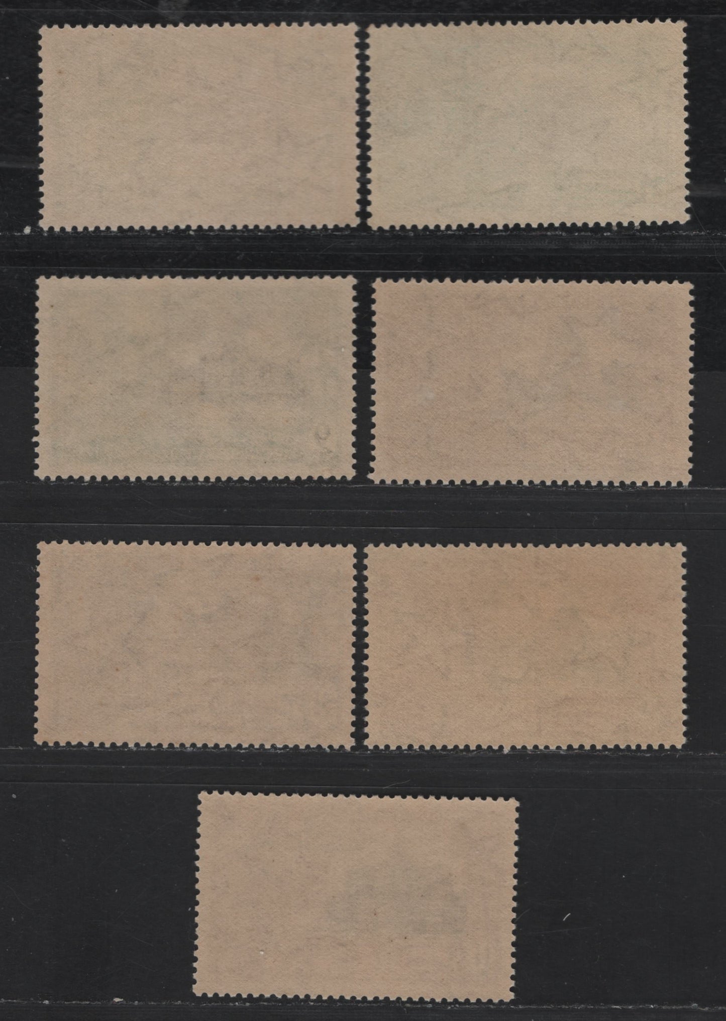 Lot 229 India SC#142-148 1/2a - 8a Light Green & Black - Rose Lilac & Black Gateway of India, 1935 Silver Jubilee Issue, 7 VFNH Singles, Extra Shade Of 1/2a
