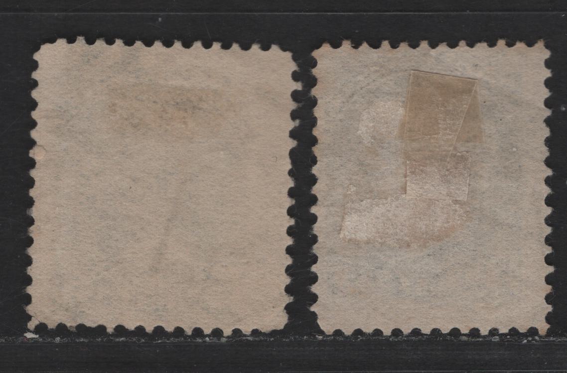 Lot 312 Canada SC#42 5c Gray Queen Victoria, 1870-1893 Small Queen Issue, 2 Fine Used Singles, Mid Second Ottawa Printings, 2O-L & 2O-P Papers