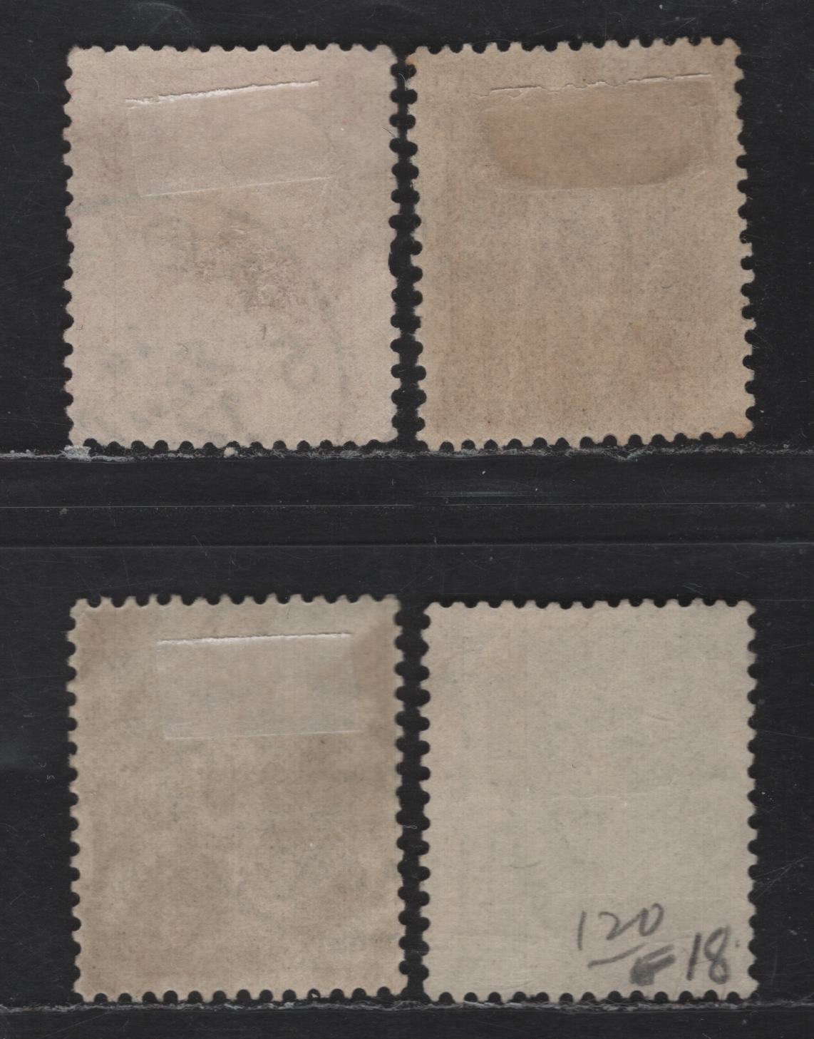 Lot 116 Greece SC#118-120 2L - 20L Rose - Slate Gray Olympic Games, 1896 1st Olympic Games Issue, 4 Fine/Very Fine Used Singles, Two Shades Of 10L