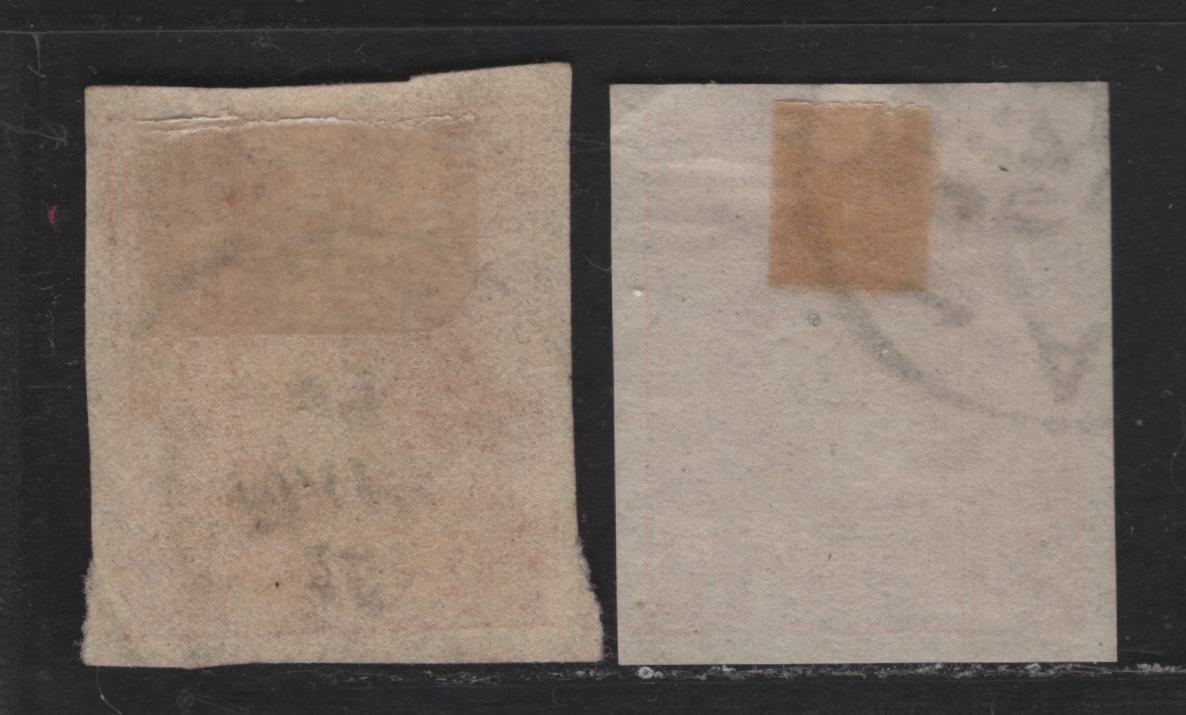 Lot 132 Greece SC#94-a 20l Deep Rose & Rose Hermes Head, 1891-1895 Small Hermes Head Issue, 2 Very Fine Used Imperf Singles, Athens Prints