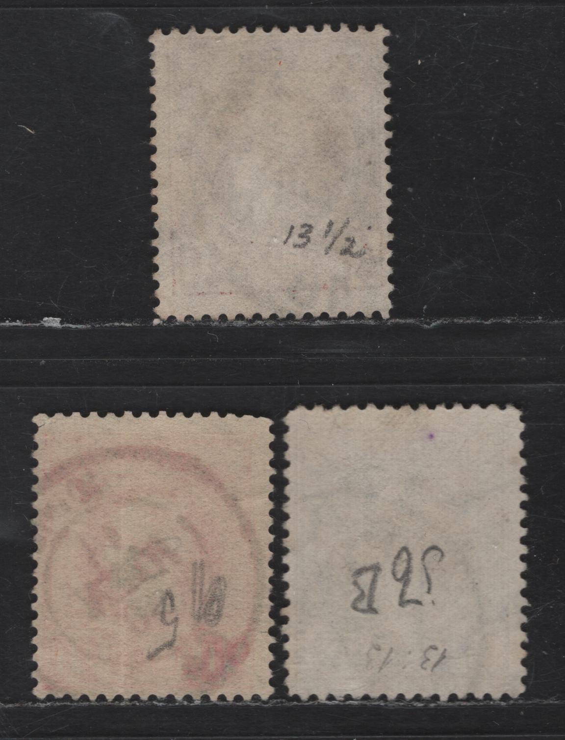 Lot 145 Greece SC#101, 104-105 2l, 20l & 40l Buff, Deep Rose & Red Violet Hermes Head, 1891-1895 Small Hermes Head Issue, 3 Fine Used Singles, Perf 13.5