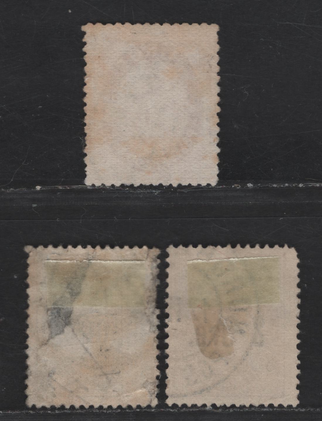 Lot 216 Norway SC#27, 31, 46a 2o - 2o on 12o Orange Brown - Bistre Brown Posthorn, 1877-1878 Sans-Serif 'Norge' & Shaded Posthorn Issue, 3 Fine Used Singles
