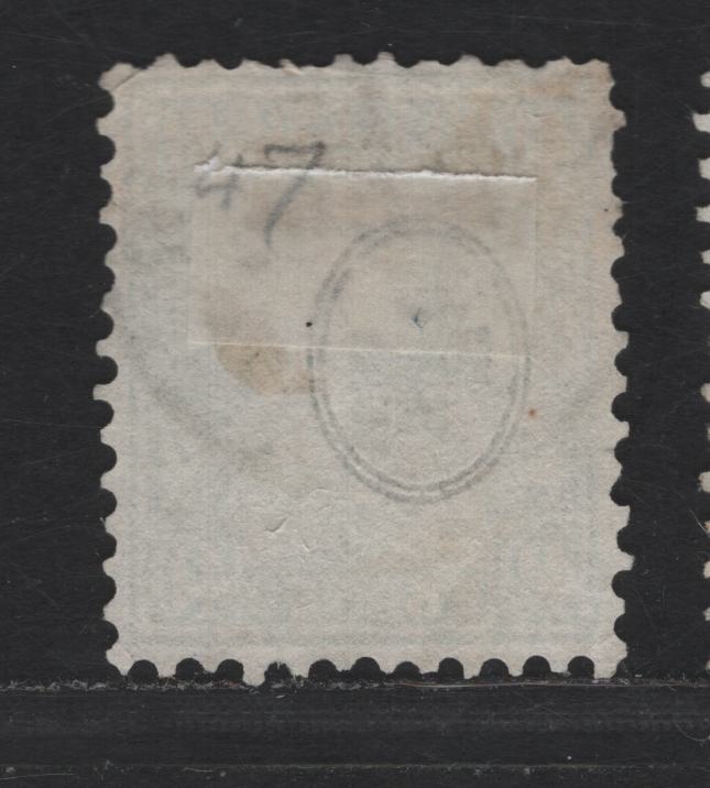 Lot 266 Switzerland SC#47 40c Green Seated Helvetia, 1862-1878 Seated Helvetia Issue, A Fine Used Single, White Paper, Tiny Corner Crease At Upper Right