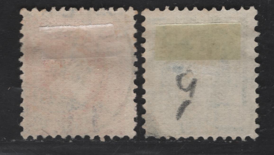 Lot 283 Switzerland SC#110a, 106 25c & 1fr Blue & Carmine Helvetia, 1905 Helvetia Issue, 2 Fine Used Singles, Perfs 11.5x11 & 11.5x12, Wmk 183 (Crosses)