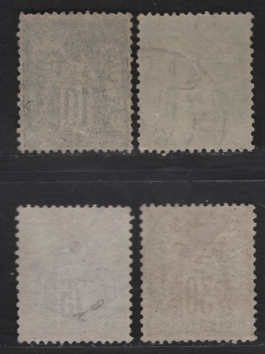 Lot 66 France SC#73, 75, 105-106 5c - 75c Yellow Green - Carmine on Rose Peace & Commerce, 1876-1900 Peace & Commerce Issue, 4 Very Fine Used Singles, Type 1