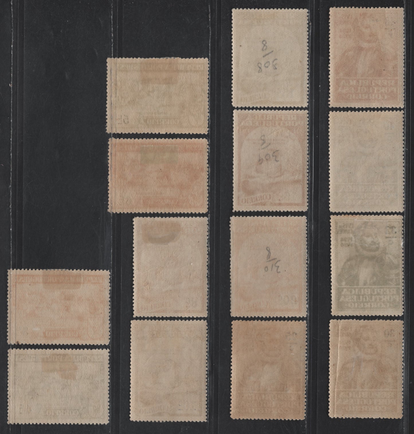 Lot 185 Portugal SC#316-329 3c - 48c Orange - Red Brown Luis de Camoens, 1924 Luis de Camoens Issue, 14 FOG Singles