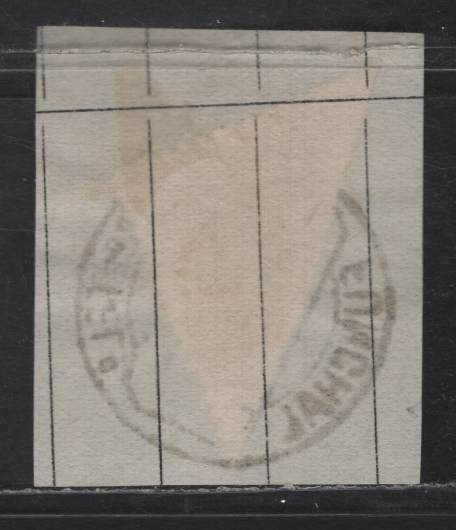 Lot 257 Funchal SC#1a 5r - 500r Yellow King Carlos, 1892-1893 King Carlos Portraits Issue, A Very Fine Used Half Single On Piece