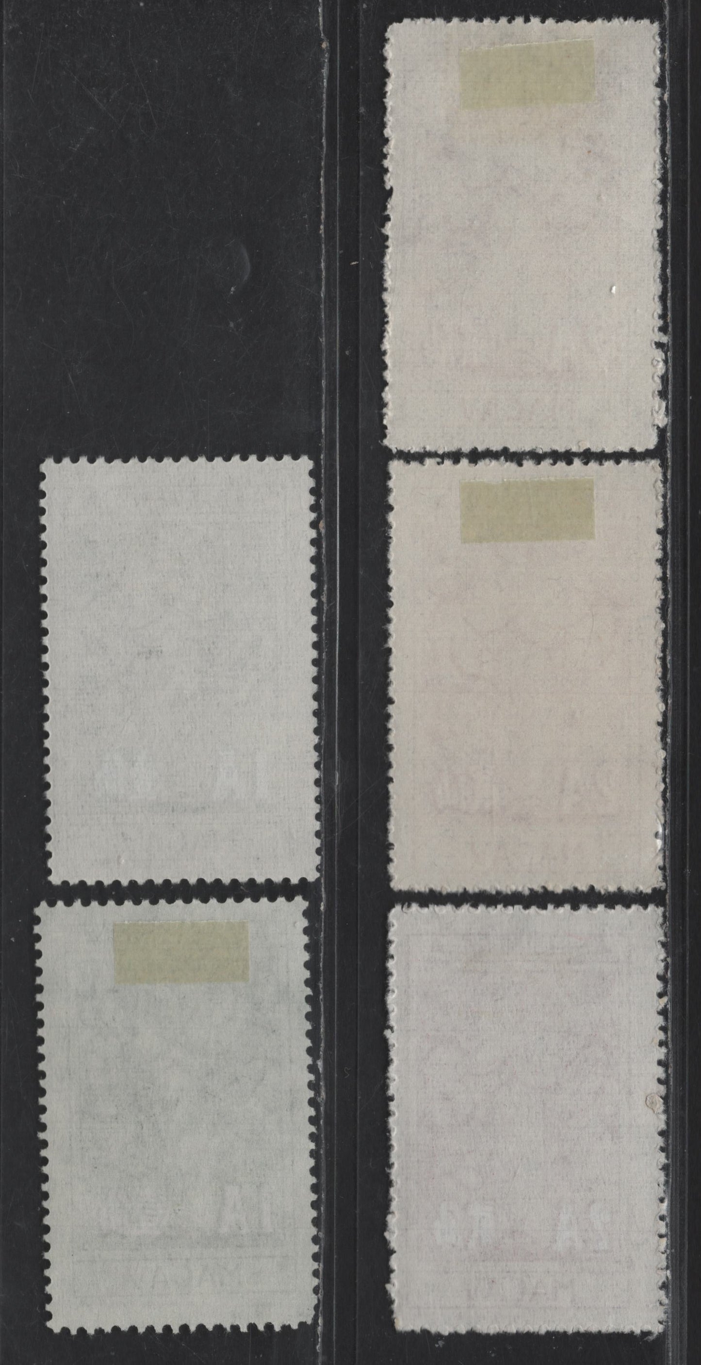 Lot 158 Macao SC#RA13-RA17 1a -2a Gray Green on Greenish - Rose Lialc on Grayish Portraits, 1958-1966 Postal Tax Issue, 6 Fine/Very Fine Unused Singles, 2 Shades Of 1A, 2A Without Imprint