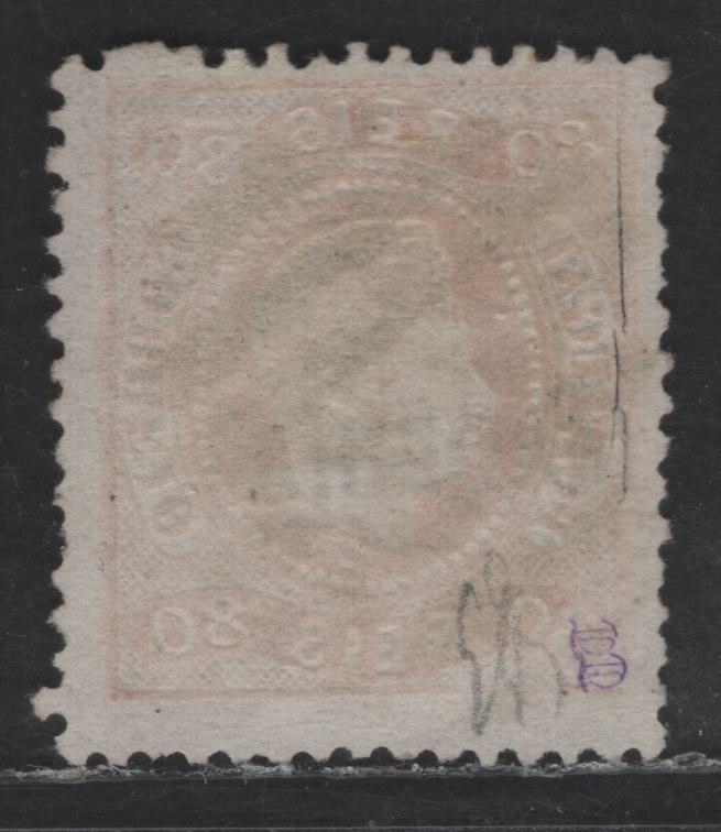 Lot 160 Madiera SC#12 80r Orange King Luiz, 1868-1870 King Luiz Embossed Sideface Issue, A Very Good Used Single
