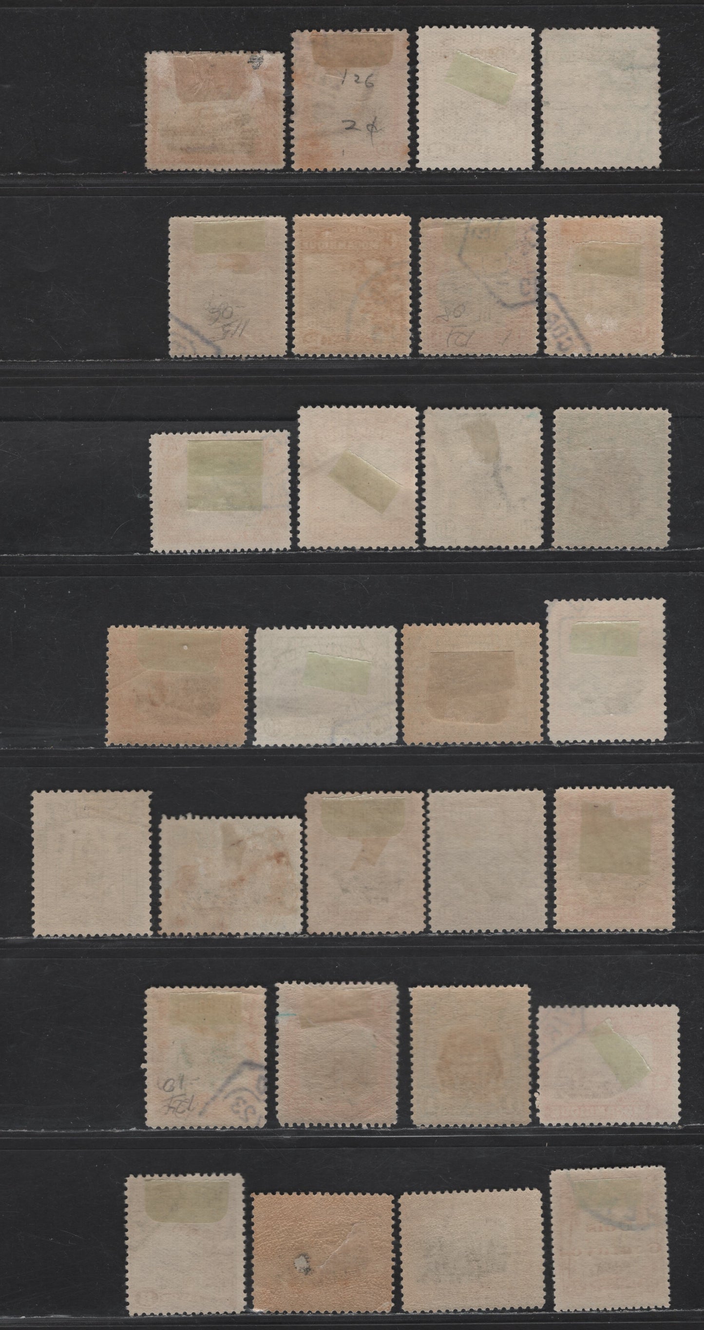 Lot 170 Mozambique SC#110, 113, 115-116a, 120-121, 124-126, 128-132, 139, 141, 143-145, 148 1/2c - 1/2c on 2.5 Black - Lilac & Black Scenes, 1918-1931 Pictorial Issue, 29 Fine/Very Fine Used Singles, Mostly Perf 12.5, A Few Perf 14s, Shade Variations