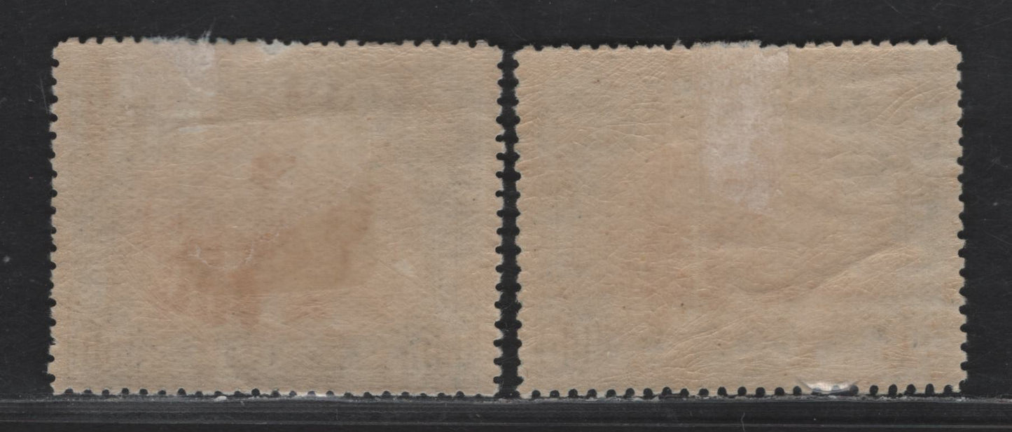 Lot 224 Nyassa SC#35 100r Black & Brownish Bistre Camel, 1901 Pictorial Issue, 2 VFOG Singles, Two Shades Of Perf 14.5
