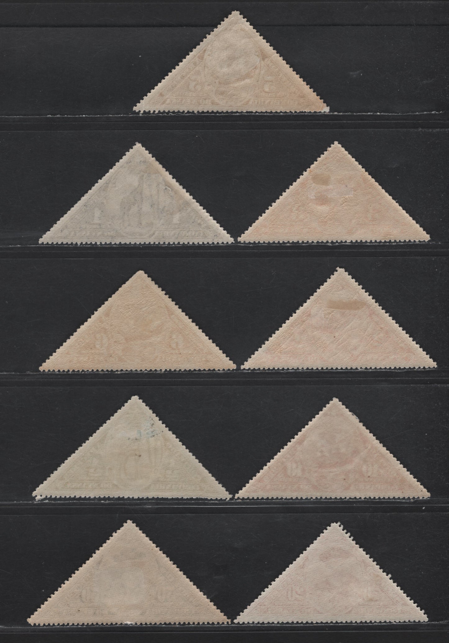 Lot 288 Nyassa SC#J1-J9 1c - 50c Gray Black - Blackish Brown Zebras - Vasco da Gama, 1924 Postage Dues, 9 VFOG Singles
