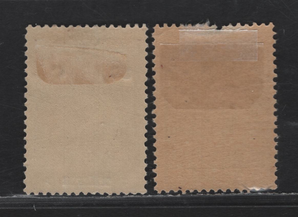Lot 319 Tete SC#33, 37 8c - 30c Slate - Brown on Green Ceres, 1914 Ceres Issue, 2 F/VFOG Singles, Chalky Paper, Perf 15x14