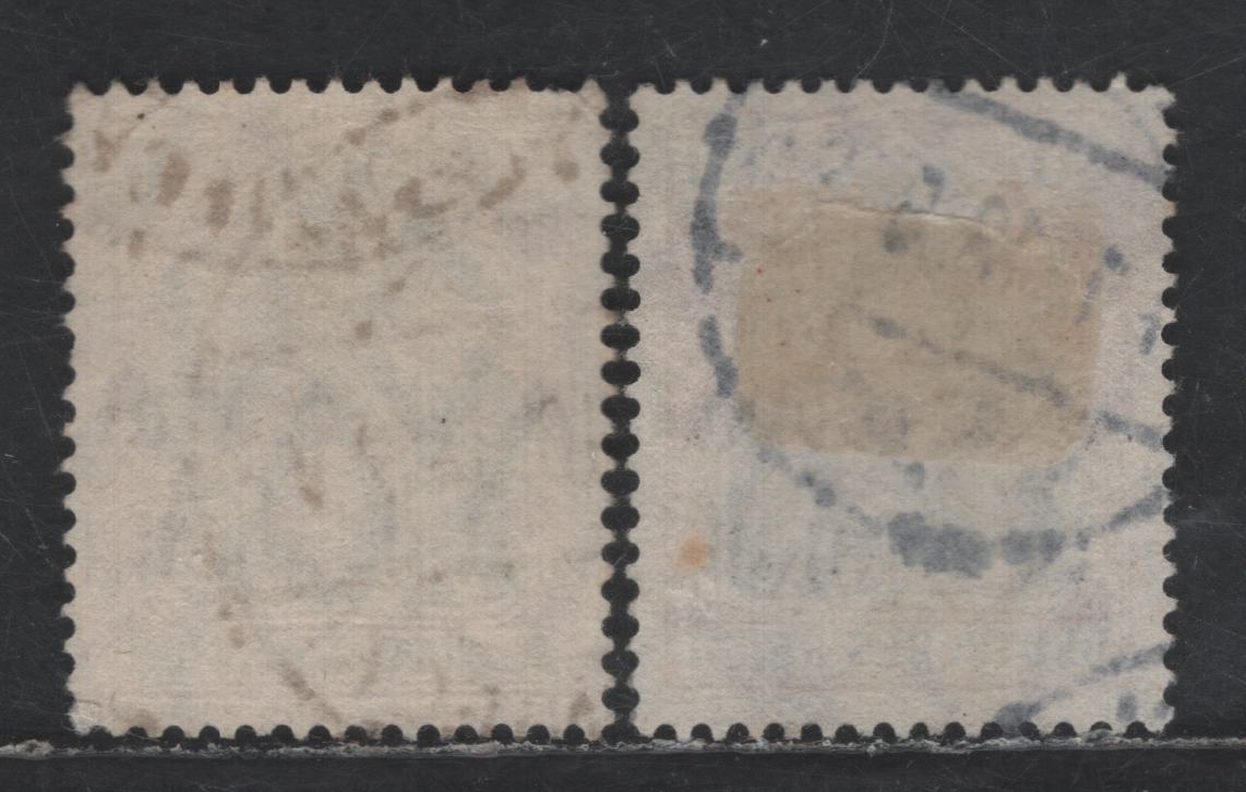 Lot 179 Poland MI#15a-b (SC# N15) 40pf Dark Reddish Carmine & Black - Carmien Red & Black Portrait, 1916-1917 General Government Overprinted Issue, 2 Very Fine Used Singles
