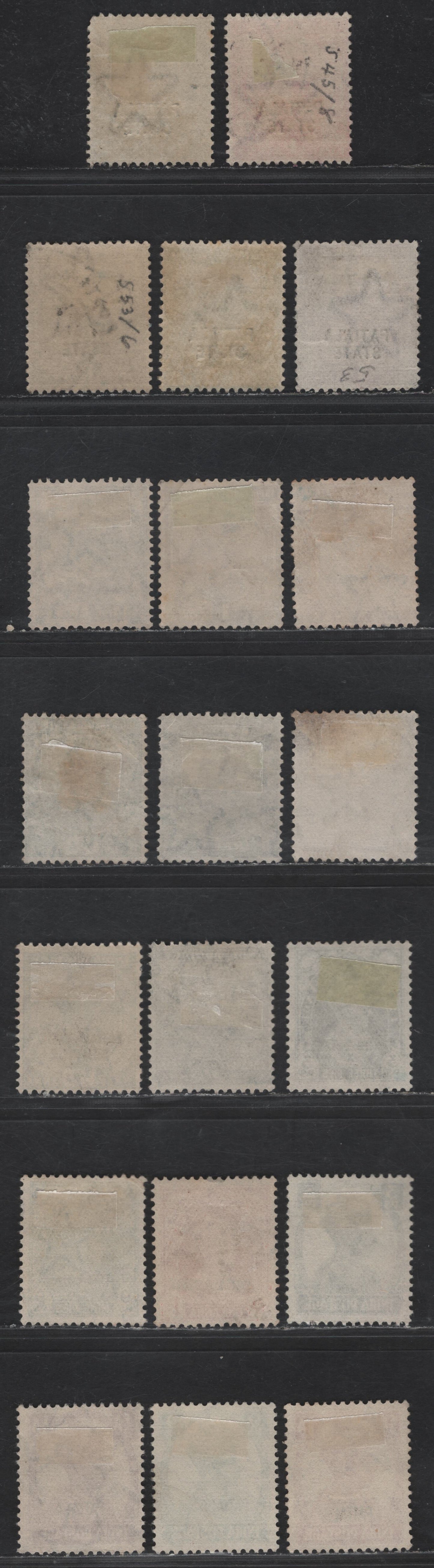 Lot 287 India - Patiala SG#63-64, 66-68, 75-76, 80, 82-83, 103-106 3p - 1a Slate - Carmine King George V & VI, 1912-1926 KGV & KGVI Overprinted Issues, 20 Fine/Very Fine Used SIngles