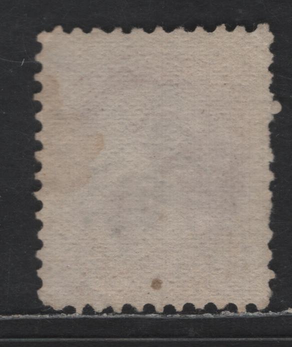 Lot 300 Canada #37bvar 3c Indian Red Queen Victoria, 1870-1893 Small Queen Issue, A Very Good Used Single, First Ottawa Printing, Paper FO-J, Unlisted Perf 11.6x12, Scarce Reference Item, Position Dot