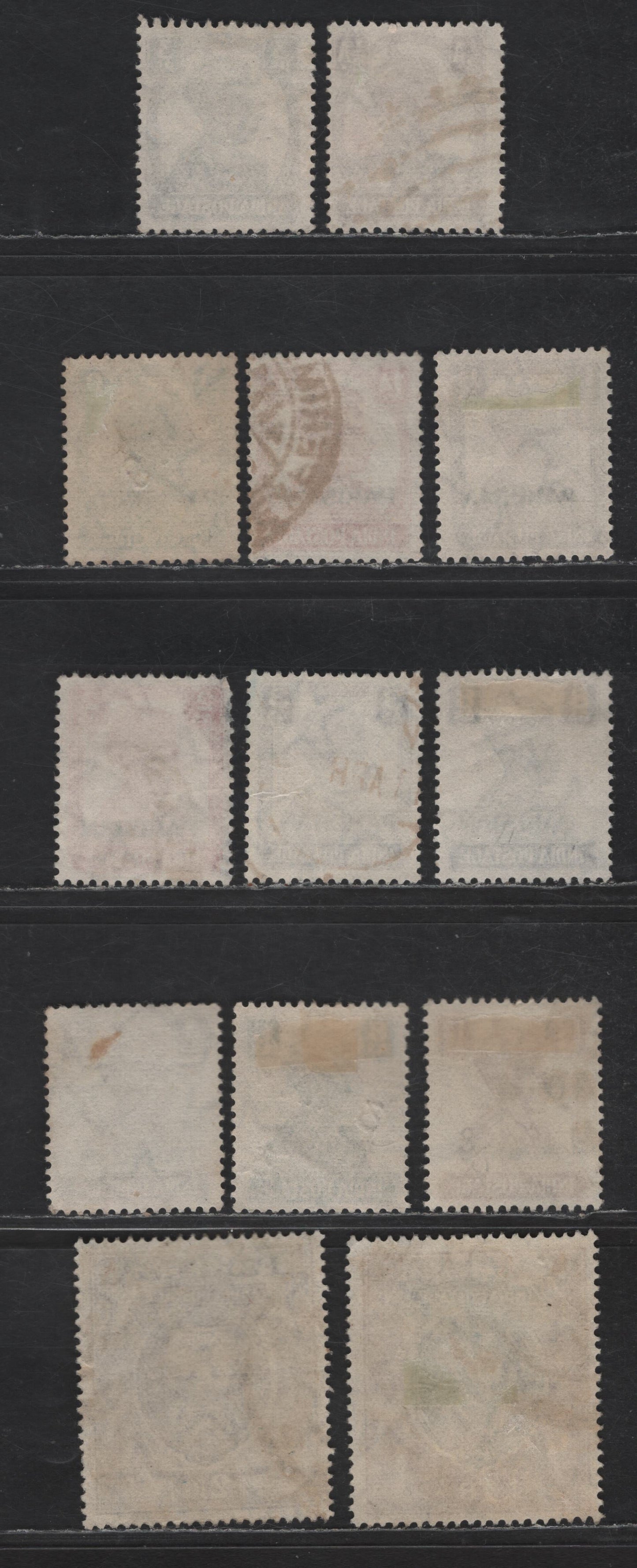 Lot 237 Pakistan #1/12, 14, 15 3p Slate - 2r Purple & Brown, 1947 Overprints On King George VI Issue Of India, 13 F & VF Used Singles