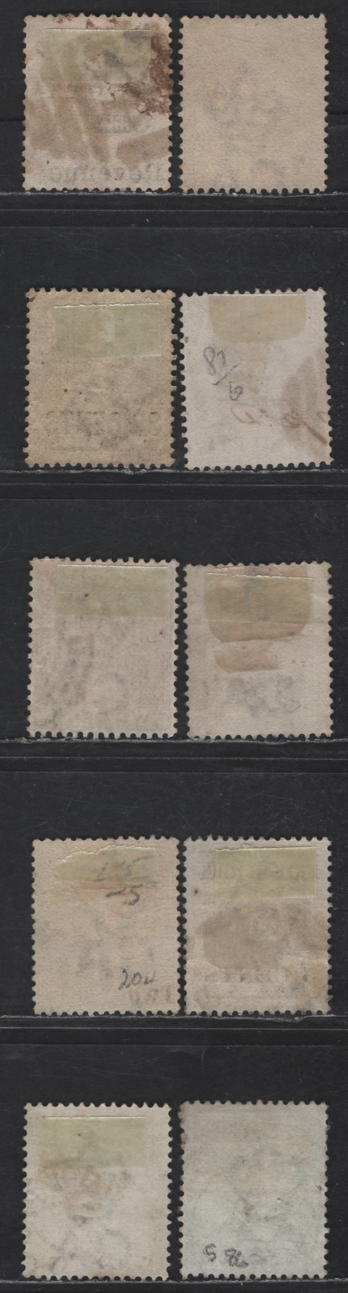 Lot 278 Ceylon SG#147, 148, 178, 187, 191, 202-203, 256 2c Dull Green - Orange Brown Queen Victoria, 1883-1900 Queen Victoria Issue, 10 Very Good/Fine/Very Fine Used Singles