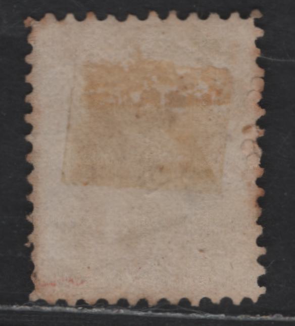 Lot 328 Canada #37iii 3c Red Orange Queen Victoria, 1870-1893 Small Queen Issue, A Fine Used Single, Mid Montreal Printing, Paper MM-G, Perf 11.75x12, Position Dot & Showing Oxidation