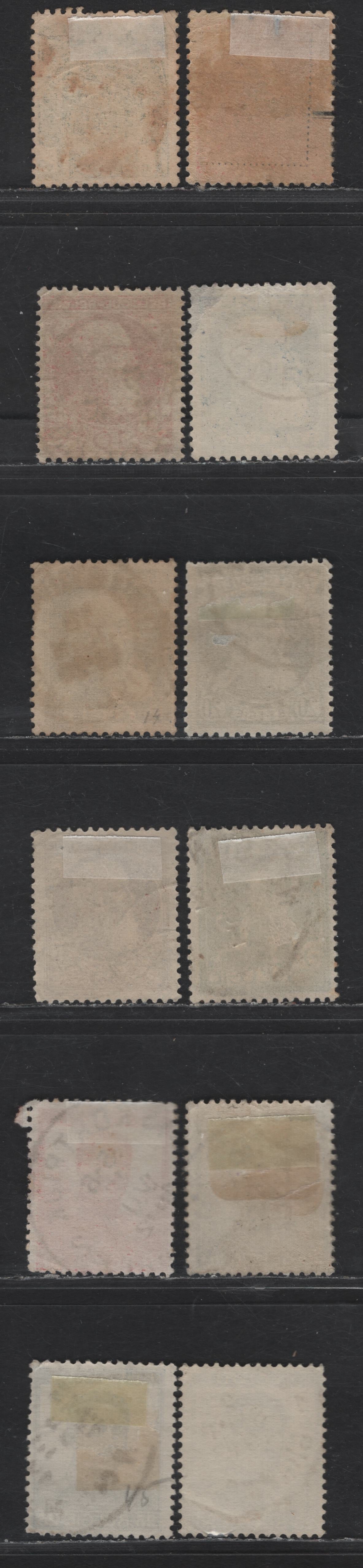 Lot 187 Belgium #82, 85, 86, 87-87a, 88, 94, 95, 104a, 105-105a 1c Grey - 25c Ultramarine, 1905-1913 Arms, King Leopold II & King Albert I Issues, 12 F & VF Used Singles With Shades