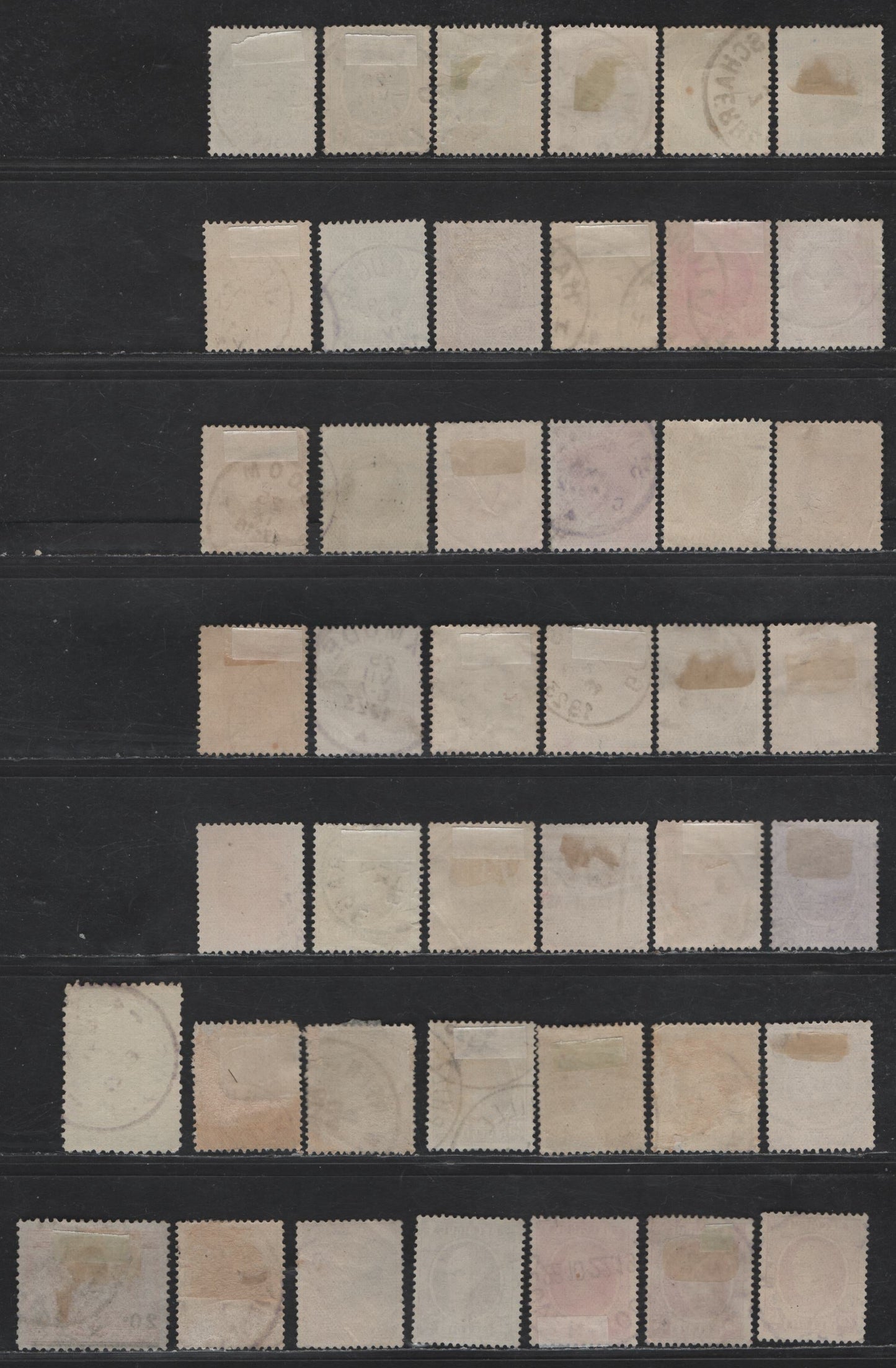 Lot 189 Belgium #123, 141, 146-151a 25c Blue - 25c Dull Violet, 1919 Perron Of Leige - 1922-1927 King Albert Definitives Issues, 44 F & VF Used Singles Specialized Group Containing A Range Of Different Shades