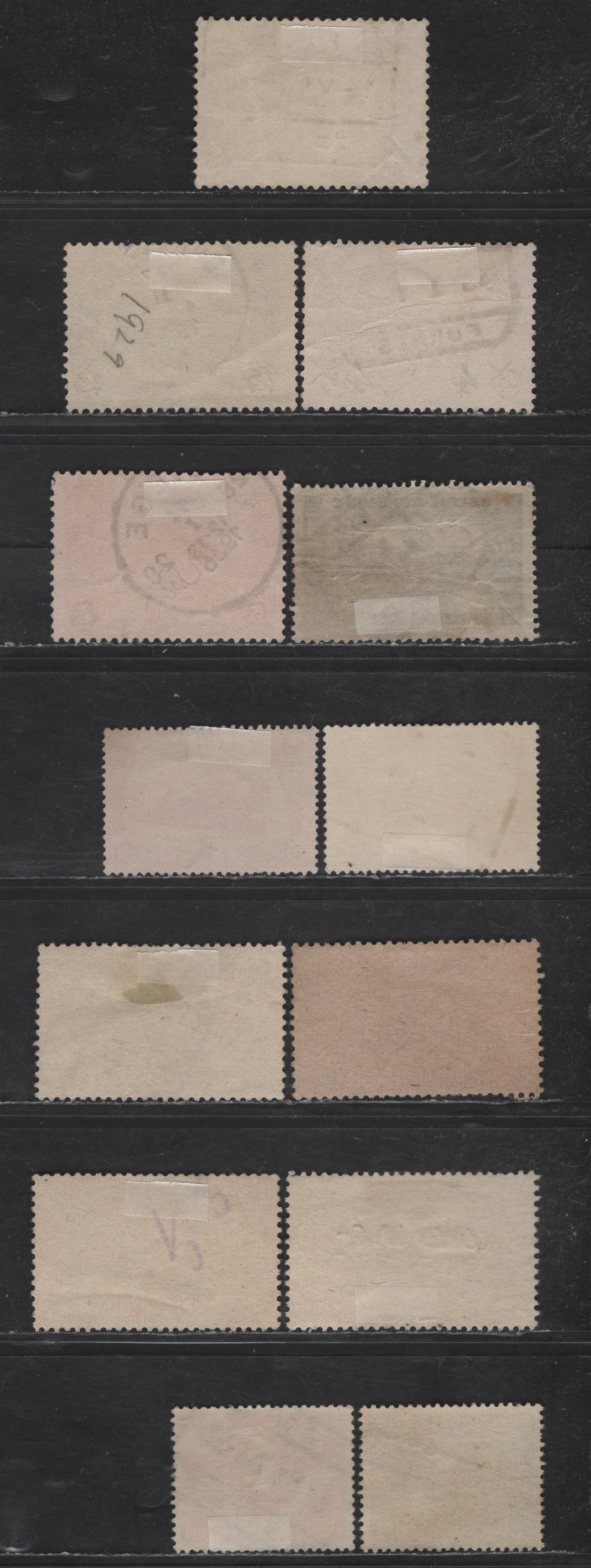 Lot 206 Belgium #Q177-Q178, Q180, Q182-Q183, Q300, Q305-Q306, Q302, Q303, Q292, Q296 4f Grey - 6f Red, 1929-30 Central P.O Parcel Post - 1945-46 Mercury Parcel Post Issues, 13 F & VF Used Singles