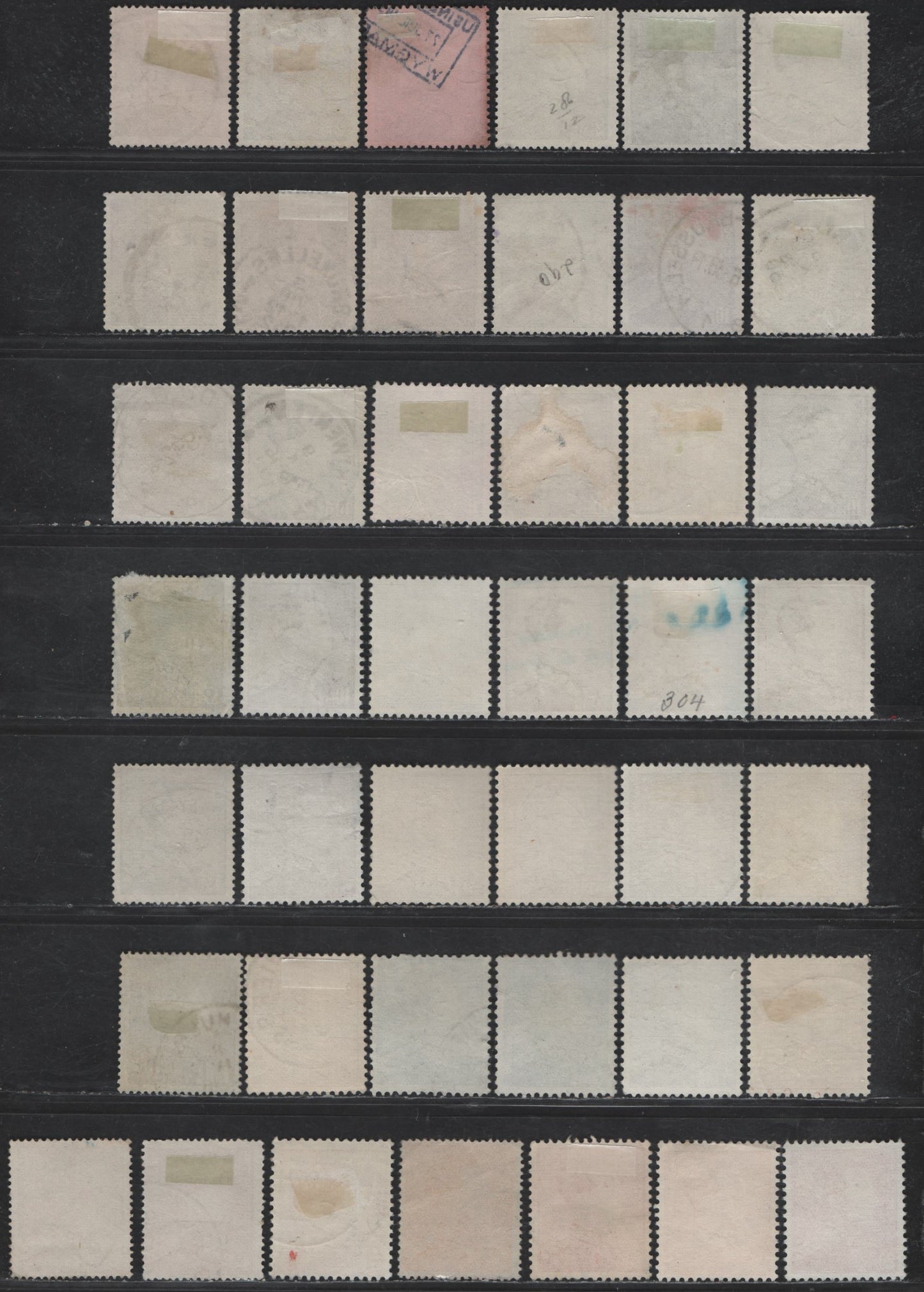 Lot 218 Belgium #294-303, 304-308, 305a 1.5fr Rose Lilac - 20fr Red, 1936-1956 King Leopold III Engraved Sidefaces Issue, 43 F & VF Used Singles With Shade Varieties