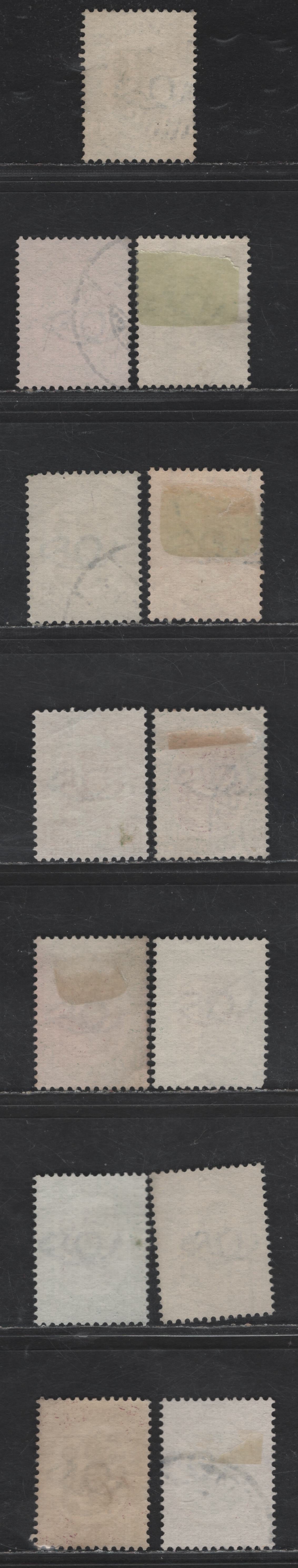 Lot 237 Finland #144-146b, 147, 148, 150 40p Blue Green - 5m Red Violet & Black, 1927-1929 Helsinki Issue, 12 Very Fine Used Singles With Posthorn Wmk