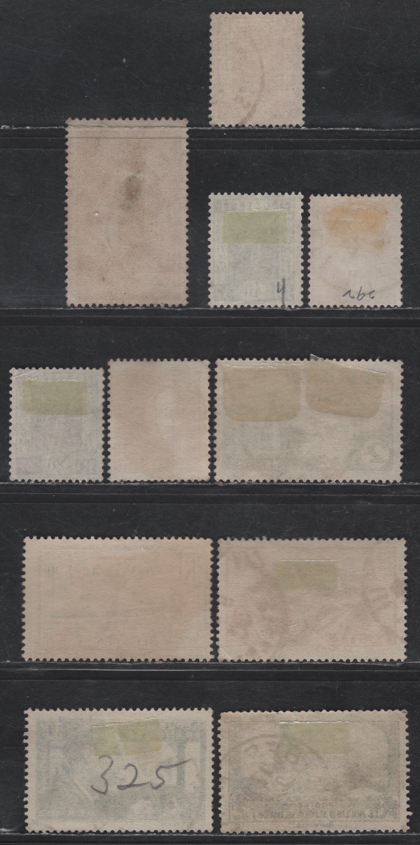Lot 275 France #292, 299, 300, 304, 305, 307, 310, 315, 317-318, 325 75c Red Violet - 30c Dark Slate Green,1933 Authors - 1937 Mermoz Issues, 11 F & VF Used Singles