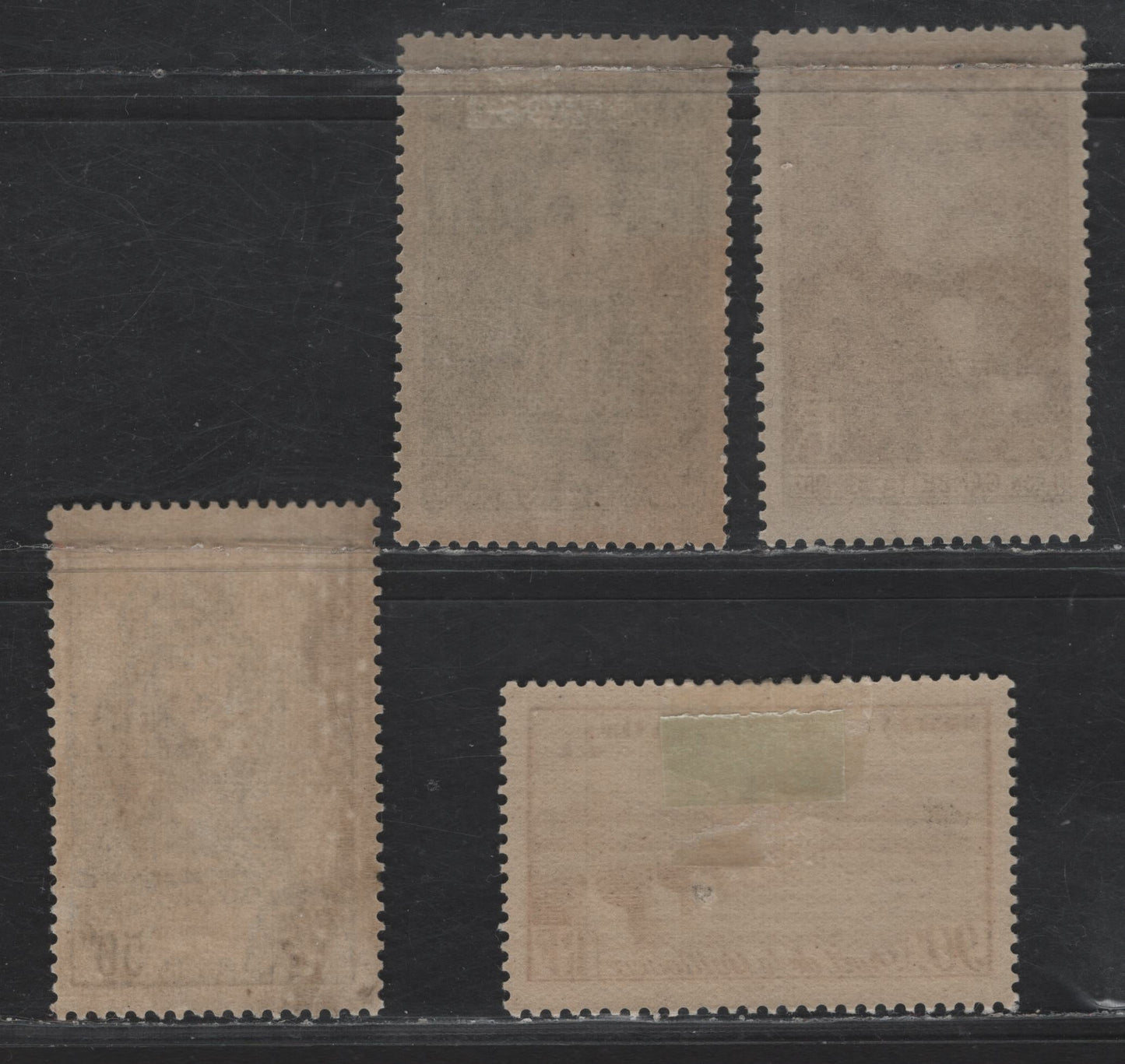 Lot 284 France #341, 351, 395-396 55c Dark Violet / 50fr Ultramarine,1938 Leon Gambetta - 1940 Georges Guynemer Issues,4 VFOG Singles