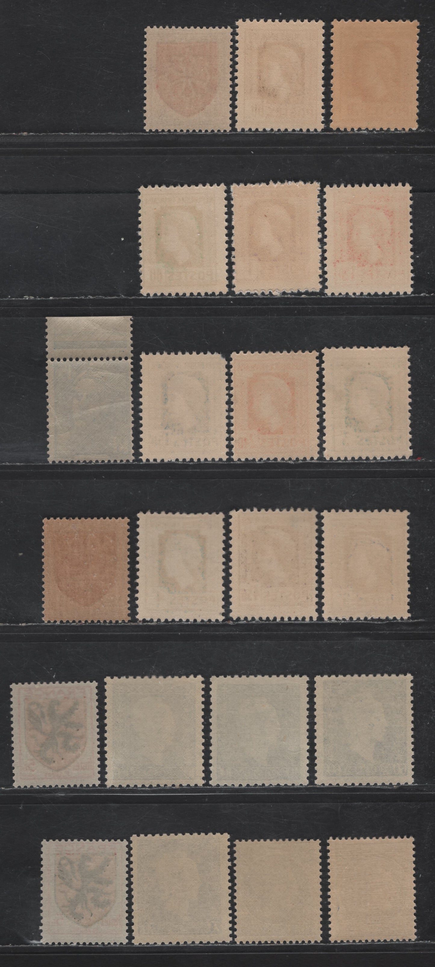 Lot 295 France #467-468, 470, 481/492, 504/509, 528, 541B, 576 5fr Multicoloured - 1.30fr Dull Blue,1944 Arms - 1945-1947 Ceres & Mariame Definitives Issues,22 F & VF NH Singles With A Few Extra Shades