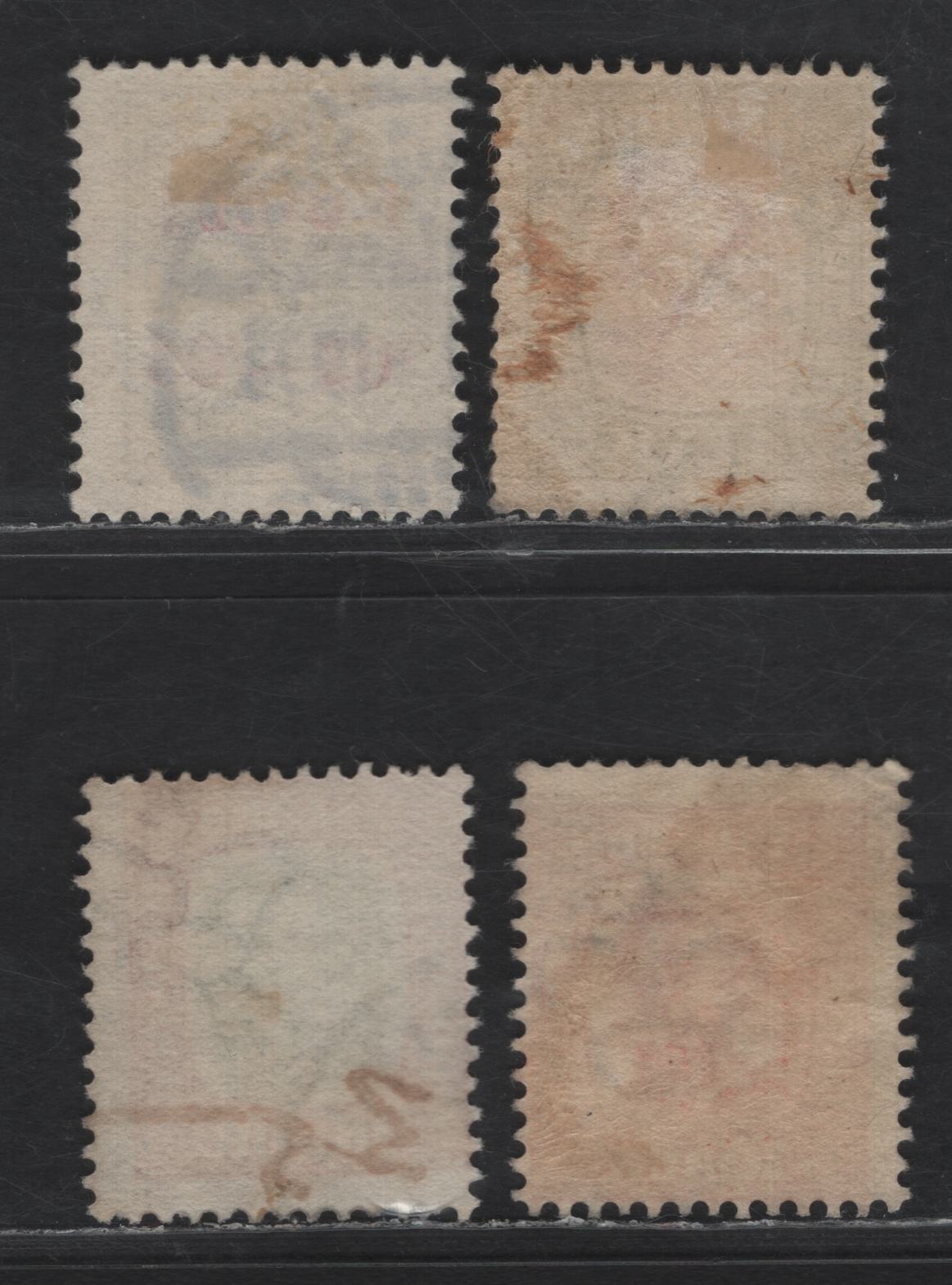 Lot 361 Iceland SC#46, 71, 77, 76 6a & 15a Grey - Red & Green Numeral & Kings Christian IX and Frederick VIII, 1902-1908 Numerals & Kings Christian IX & Frederick VIII, 3 VG & Fine Used Singles Perf 12.75, Wmk Crown