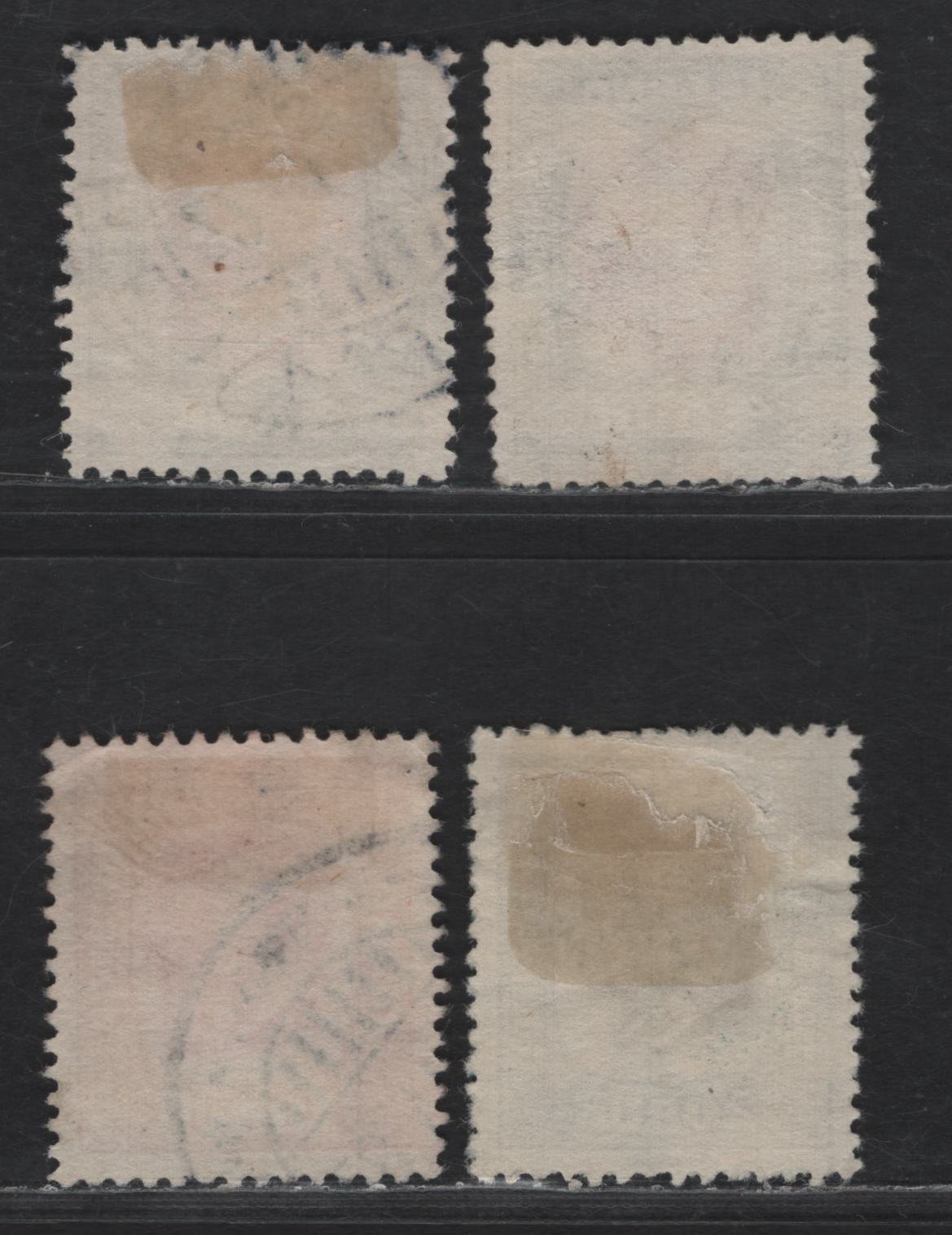 Lot 368 Iceland SC#101, 104, 107 4a-20a Grey & Red - Blue & Indigo Kings Christian IX & Frederick VIII, 1915-1918 Kings Christian IX & Frederick VIII Issue, 4 VF Used Singles Wmk Crosses