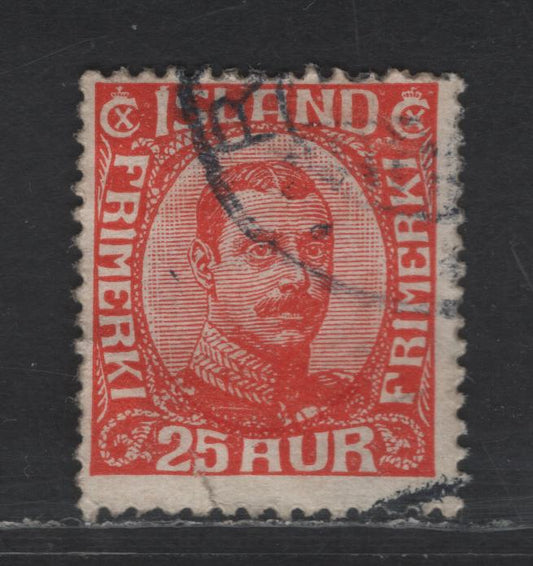 Lot 375 Iceland SC#121 25a Red King Christian X, 1920-1922 King Christian X, A Fine Used Single