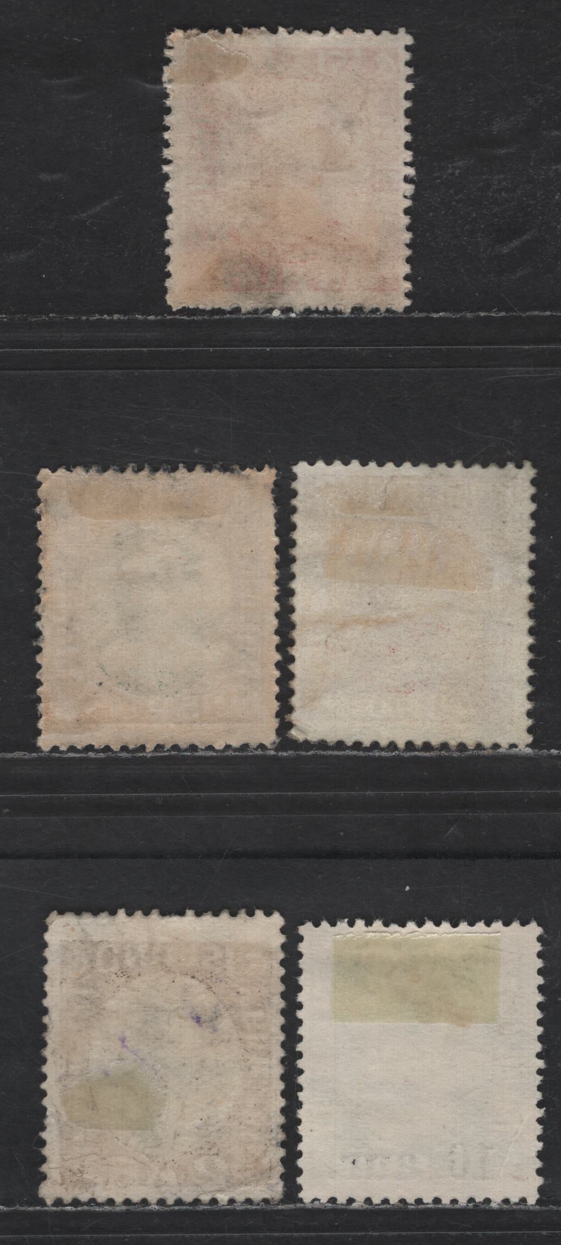 Lot 377 Iceland SC#116, 120, 123, 127, 139 10a, 10a on 5a Red - Green King Christian X, 1920-1922 King Christian X, 5 Fine Used Singles