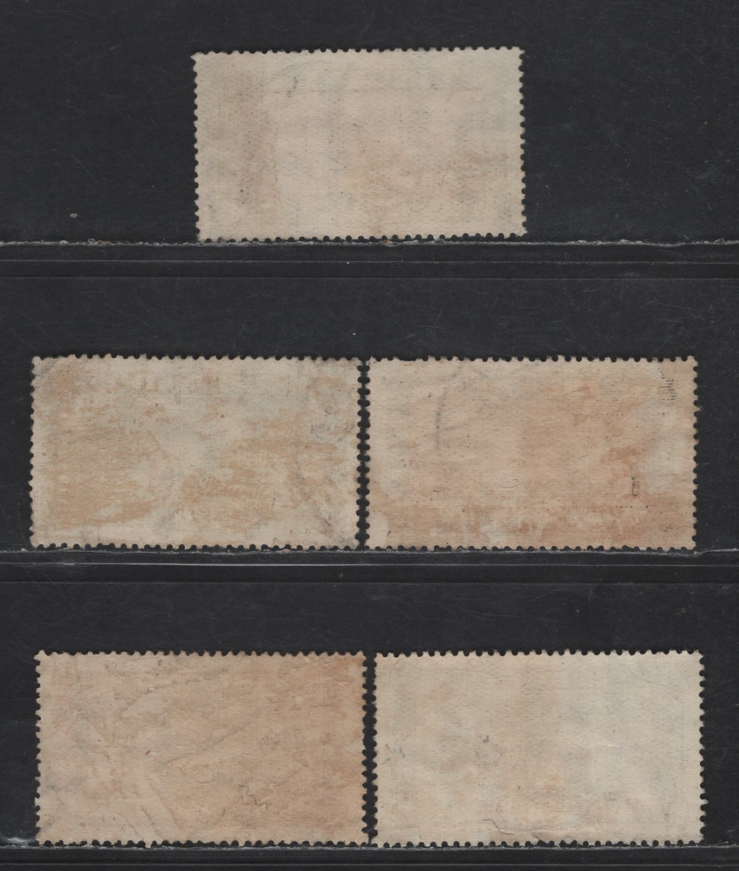Lot 387 Iceland #144-148 7a Yellow Green - 50a Yellow Green & Brown, 1925 Views Issue, 5 Very Fine Used Singles
