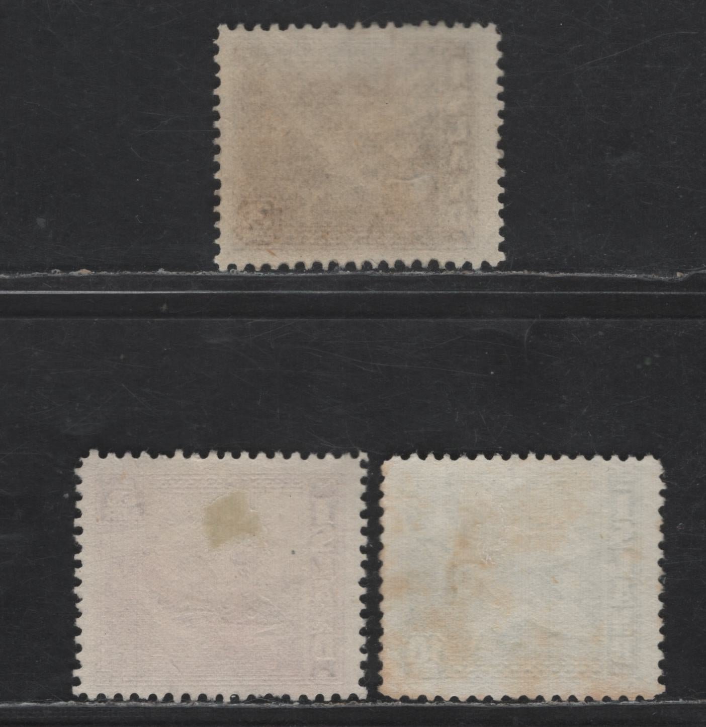 Lot 400 Iceland #218var, 219var, 221var(Facit #241C4, 242C4, 245C4) 3a Lilac - 10a Green, 1939-1945 Codfish & Herring Definitives Issues, 3 F & VF Used Singles Line Perf 14