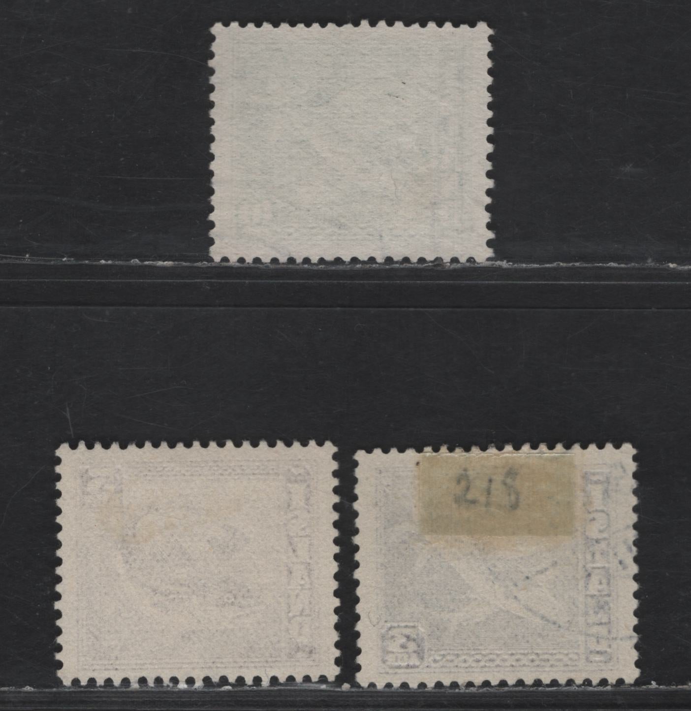 Lot 401 Iceland #218a, 219a, 221b 3a Lilac - 10a Green, 1939-1945 Codfish & Herring Definitives Issues, 3 Very Fine Used Singles Perf 14x13 1/2