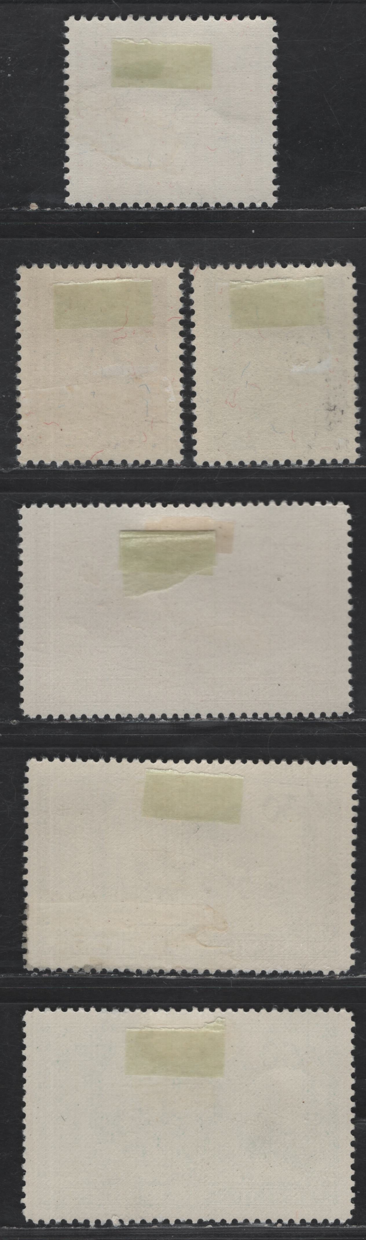 Lot 206 Liechtenstein SC#154-156, 172, 212-213 20rp - 30rp Brown Lake -  Scene of Homage - , 1939-1945 Prince Cranz Joseph II - Birth Of Prince Johann Adam Pius Issues, 6 VFOG Singles