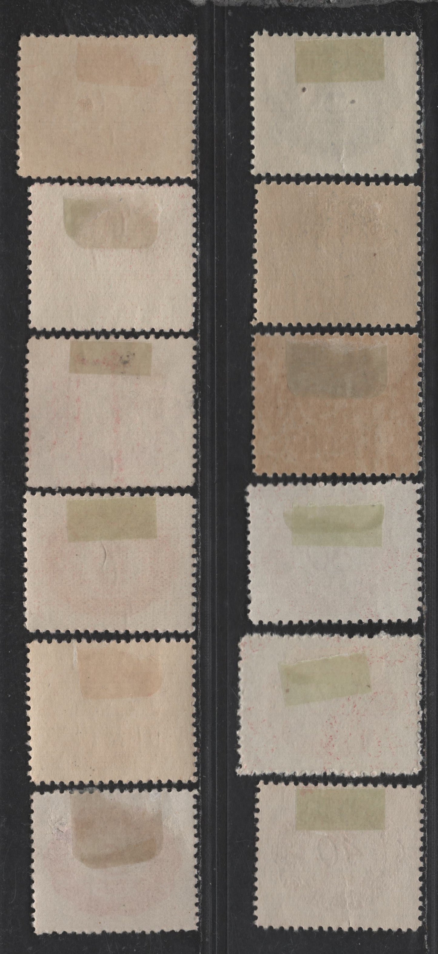 Lot 207 Liechtenstein SC#J1-J12 5h - 5k Rose Red - Dull Blue Numeral, 1920 Postage Due, 12 VFOG Singles, Unwatermarked, Perf 12.5