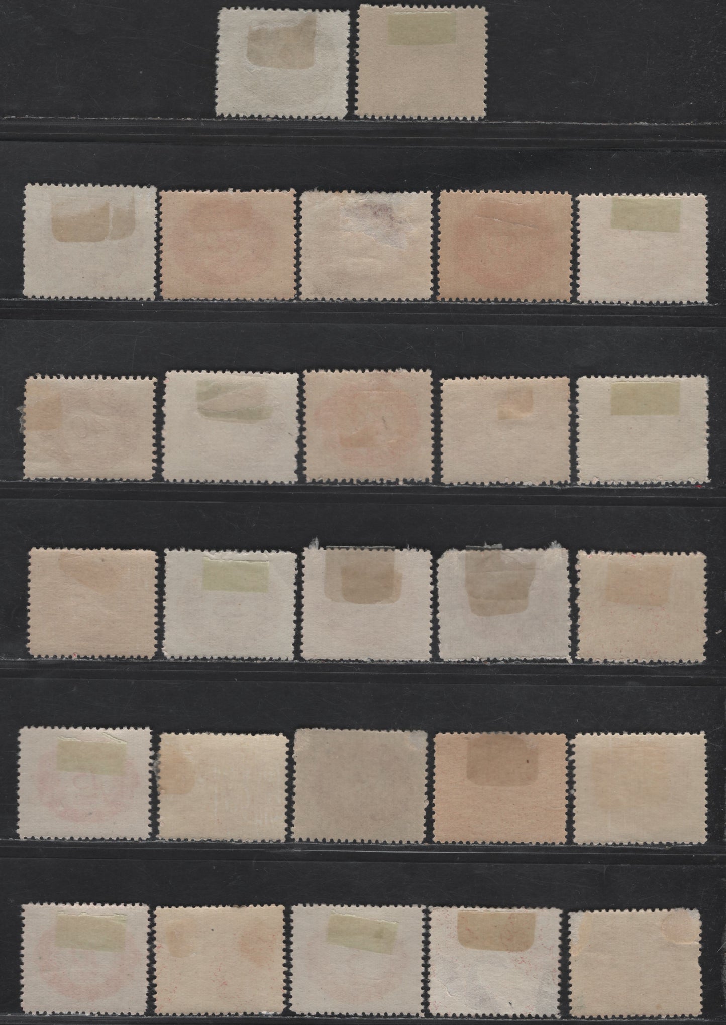 Lot 208 Liechtenstein SC#J1-J9, J11 5h - 2k Rose Red - Dull Blue Numeral, 1920 Postage Due, 27 VFOG Singles, Unwatermarked, Perf 12.5