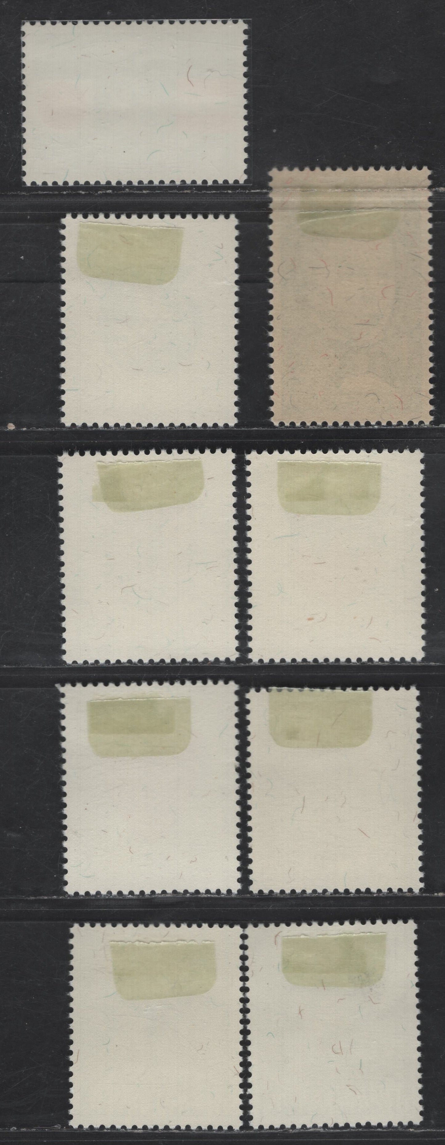 Lot 211 Liechtenstein SC#385-389, 391-394 50rp - 1fr Prussian Blue, Red & Black - Dark Green on Buff Olympic Rings & Flags - Peter Kaiser, 1964 Olympic Games - Peter Kaiser Issues, 9 VFOG/NH Singles