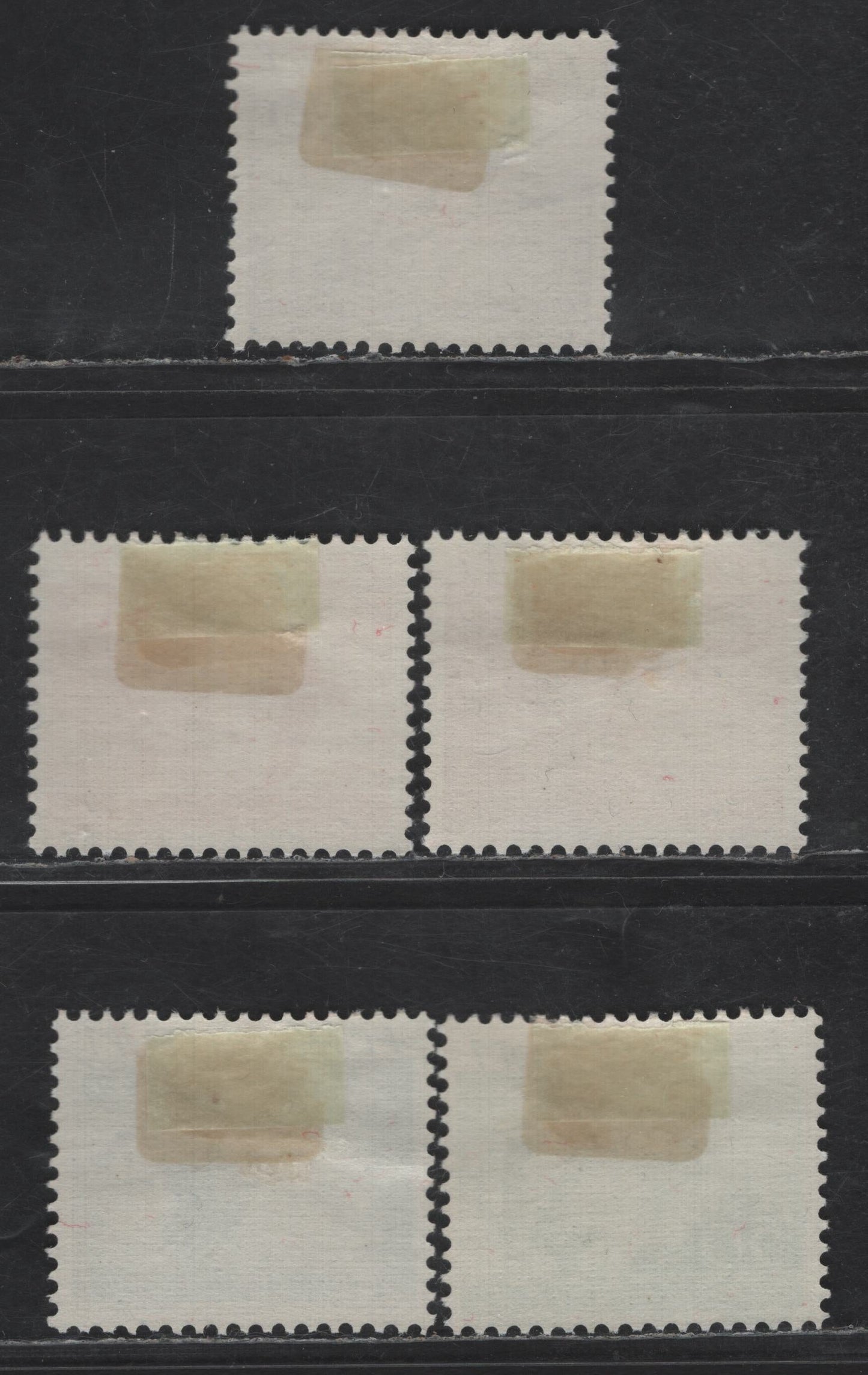 Lot 212 Liechtenstein SC#C17-C21 10rp - 50rp Violet - Bright Green Barn Swallows - Northern Goshawk, 1939 Airmail Issue, 5 VFOG Singles